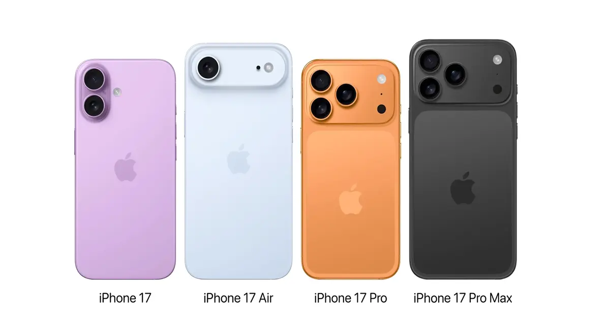 iPHone 17, 17 Air, 17 Pro, 17 Pro Max